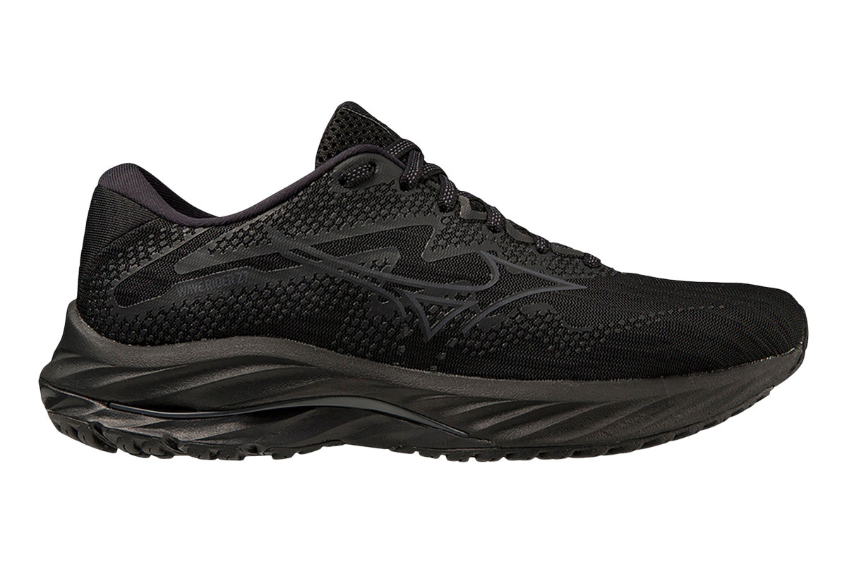 Mizuno Wave Rider 27 D Pearl Blue/White/High-Vis Pink Womens