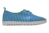 Django and Juliette Huskies Blue and Emerald Stripe Womens #color_blue-multi-greens